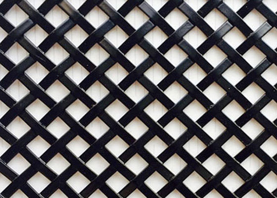 SS304 Antiwear Black Powder Coated Mesh ตกแต่งสำหรับโครงสร้างอาคาร