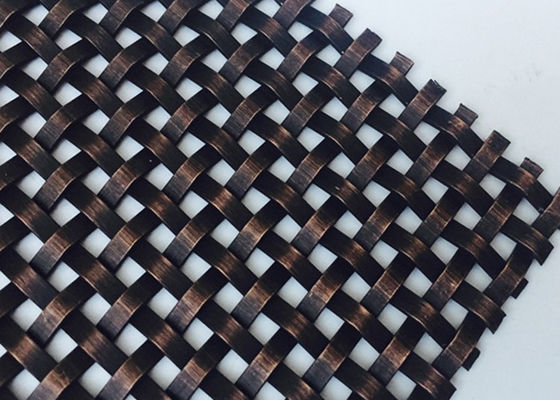 6.5ft Furniture Facade Square Weave สแตนเลสสานตาข่ายพื้นผิวเรียบ