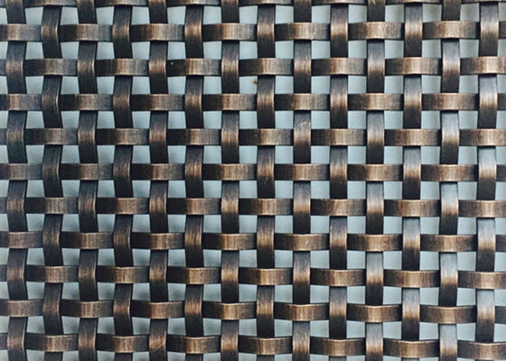 6.5ft Furniture Facade Square Weave สแตนเลสสานตาข่ายพื้นผิวเรียบ