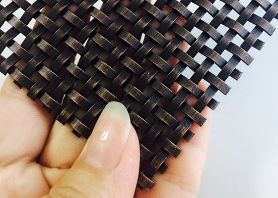6.5ft Furniture Facade Square Weave สแตนเลสสานตาข่ายพื้นผิวเรียบ