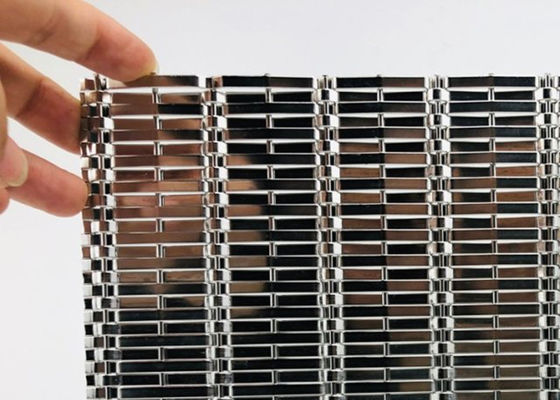 โครงผ้าตาข่ายสแตนเลสทางสถาปัตยกรรม 2.2mm Dia 2.5m Width