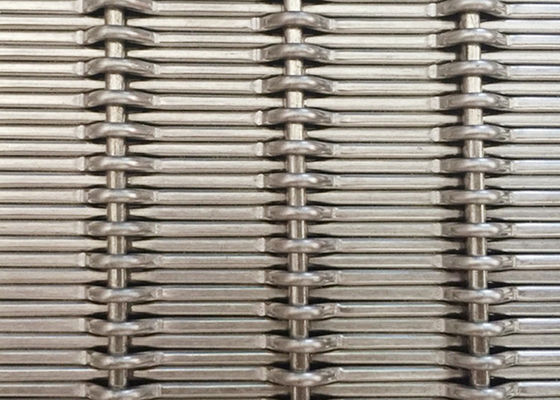 SUS 304 สแตนเลสทอลวดตาข่ายแผง 2mm Dia 17.5mm Warp Pitch