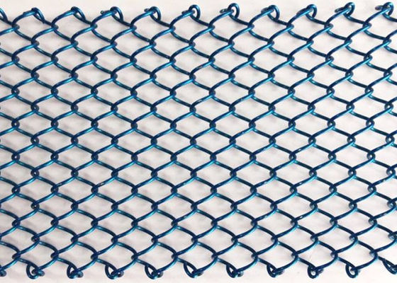 ผ้าม่านม้วนโลหะสีน้ำเงินขนาด 26 ฟุต Eco Fireplace Screen Curtain Spraying Painting