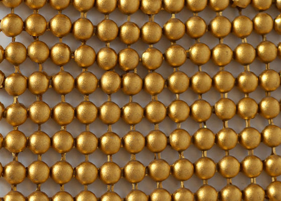 ผ้าเลื่อมโลหะโลหะผสมสีทองผ้าม่านโลหะทนทาน 5mm Dia