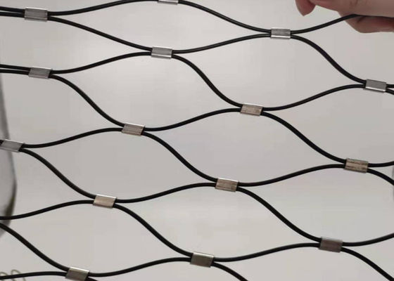 7x7 Antifire Hand ทอตาข่ายเหล็กรั้วเชือก 60x60mm สำหรับราวบันได