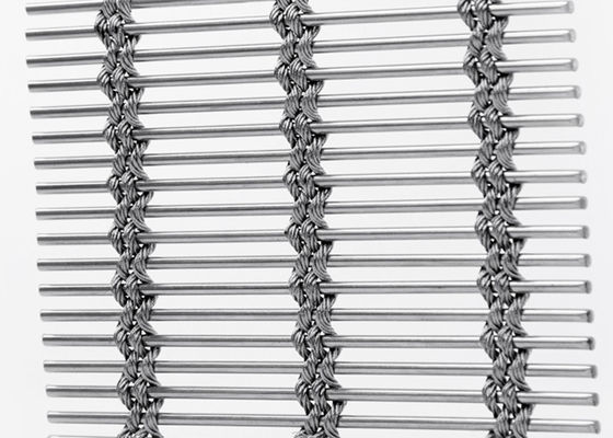 โครงอาคารที่ยืดหยุ่นได้ Facade Metal Architectural Mesh หนา 7 มม. สีธรรมชาติ