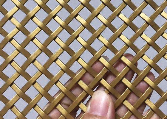 สแตนเลส 3mm ระเบียงสถาปัตยกรรมลวดตาข่ายแผงสีทอง