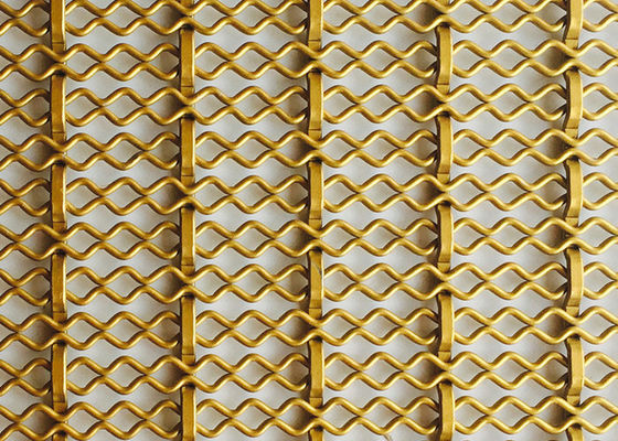 4.5mm Facade ตกแต่งลวดตาข่ายทอ 4.0m X 2.0m