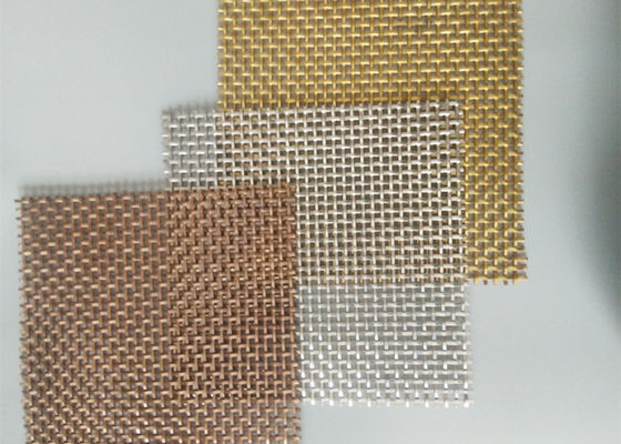 แผงโลหะทอ 3.2 มม. ตาข่ายสแตนเลส Crimped สำหรับประตูตู้