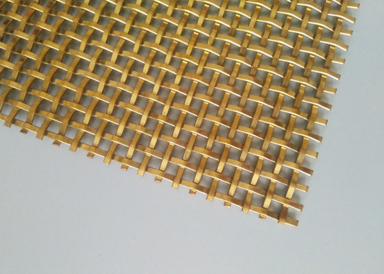 แผงโลหะทอ 3.2 มม. ตาข่ายสแตนเลส Crimped สำหรับประตูตู้