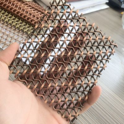 5 มิลลิเมตร Warp Pitch ตกแต่ง Wire Mesh Grilles สไตล์ที่สมบูรณ์แบบและฟังก์ชันประตูตู้