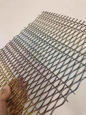 18 มิลลิเมตร Warp Pitch อลูมิเนียมตกแต่ง Wire Mesh Grilles สําหรับประตูตู้