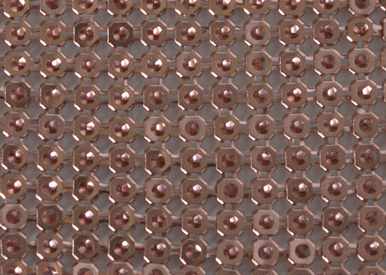 4mm Dia ทออลูมิเนียมโลหะเลื่อมผ้า Antiwear Decor Partition Cladding