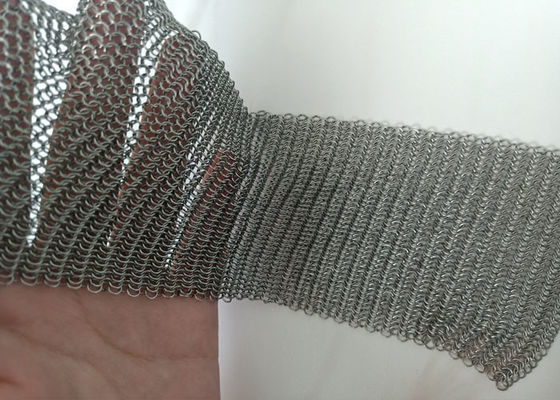 ตกแต่ง Chainmail แหวนตาข่ายม่านหน้าจออาคาร Facades สีธรรมชาติ